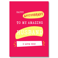 To My Amazing Husband Anniversary Card